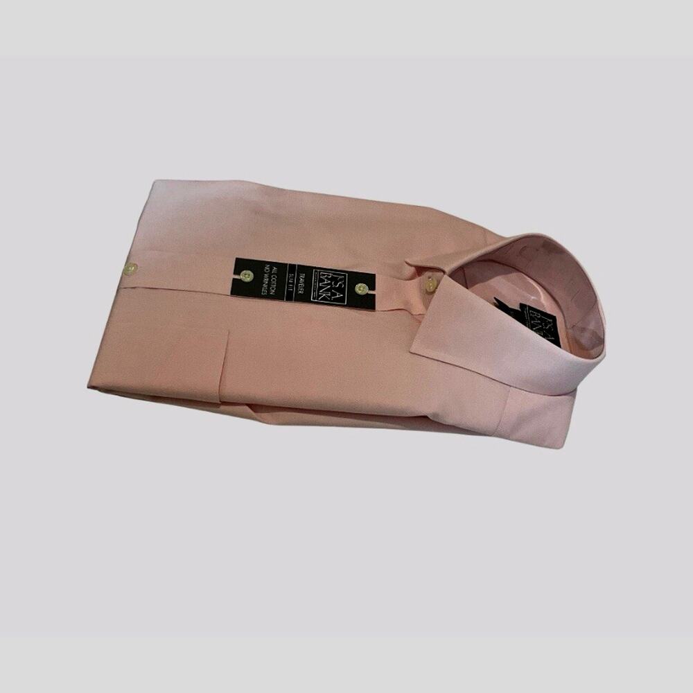 JOS A‎ BANK Mens Dress Shirt Slim Fit Long Sleeve Button Down Dress shirt